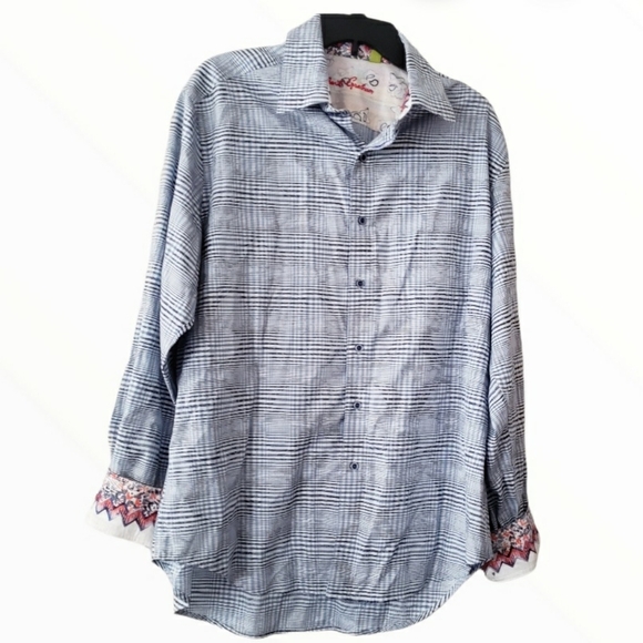 Robert Graham flip cuff longe sleeve shirt XL - Picture 2 of 11